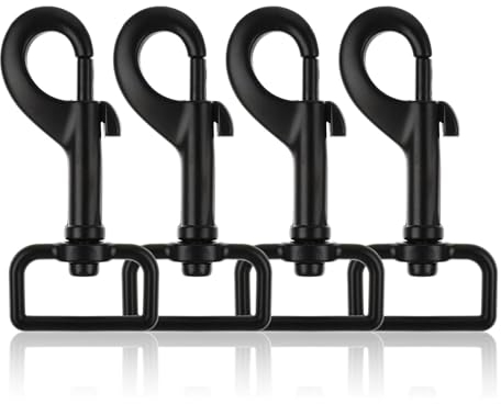 4 Pièces Mousqueton avec Articulation Pivotante, Accrochez-Vous Avec un Joint Pivotant, Carabiner, Crochet Avec un Joint Pivot, Pour un Collier de Chien de Chien Hammock Horse Tack