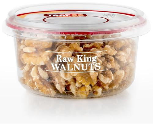 Tropgo Raw King Walnuts 120g - Whole Food Unsalted Nuts in a Resealable and Recyclable Tub - High Protein and Fibre Rich Vegan Snack - Ideal Healthy Vegan Keto Snack for All Ages (1-Pack)