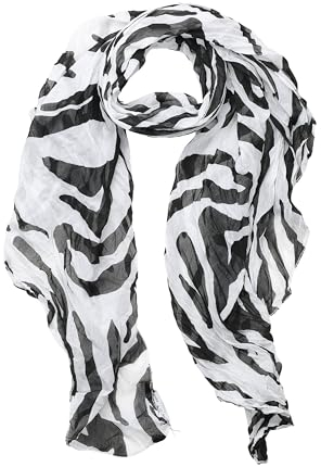 collezione alessandro Zarter Schal Zebra mit Zebra-Muster, Made in Italy 150cm x 80cm