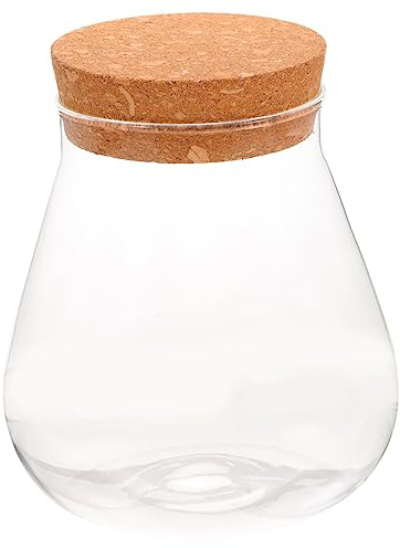 Zerodeko Bottiglia in Vetro Resistente alla Rottura e Comoda la Conservazione per Micro Paesaggio Tappo in Sughero Stile Raffinato e Moderno per Decorazioni Domestiche