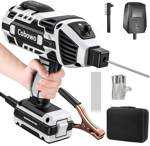 Cobowo Portable Electric Welding Machine, Upgraded 110V ARC Welder, 20-120A, IGBT Inverter, 6 Variable Currents, Welding Tool for 3/32 -1/8 Rod. Perfect Gift for DIY, Repairs, Metal