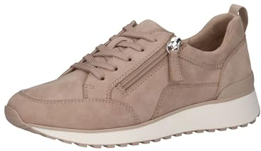 Caprice Damen Sneaker flach aus Leder mit Reißverschluss