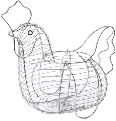 Obstkorb aus Schmiedeeisen, Geflochtener Eierkorb (Wie gezeigt)