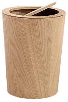 JKJZSALJ Cubo De Basura De 10 L/2,6 Galones, De Madera Maciza, con Tapa Abatible, para El Hogar, La Sala De Estar, El Dormitorio, La Oficina, con Tapa Abatible Original