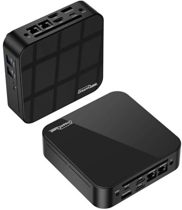 DreamQuest Mini PC Windows 11 Pro Vorgefertigte 32GB DDR4 1TB M.2 PCIe SSD,Type C (Max 10Gbps) Intel N95 (bis zu 3.4Ghz) Micro Desktop Computer mit 4K@60Hz HDMI DP Port/WiFi 5/BT 5/LAN/USB3.2/TF Card