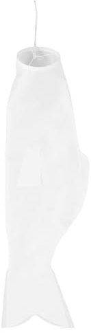 Angoily Japanische Koi Fisch Flagge 100cm Weißer Leerer Windsack Gartendeko Kinder Kreative Selbstgemacht Karpfen Hängeflagge für Draußen