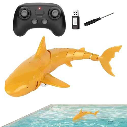 Tiburones de Juguete para Niños - Realista E Impermeable Al Agua - Juguete De Tiburón Submarino Con Control Remoto - Para Niños, Niñas, Chicos, Chicas, Cumpleaños, Navidad, Playa, Piscina, Uso Exterio
