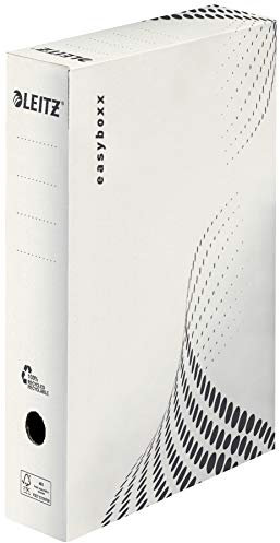 Esselte Leitz Archivbox easyboxx, 80mm, Wellpappe, weiß