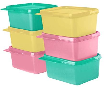 Tupperware Square Refrigerator Container Keep Tab 500ml 6pc