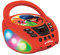 Lexibook, Miraculous Ladybug Chat Noir, Lecteur CD Bluetooth pour Enfants, Portable, Effets Lumineux, Prise Micro, Entrée aux-in, Pile ou Secteur, Filles, Garçons, Rouge, RCD109MI