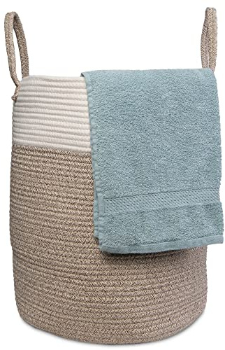 Gadgy Panier a Linge Sale | Corbeille a Linge | Panier Rangement Jouet | 52L | Corbeille en Coton | Panier a Linge Beige | Corbeille Deco | Grand Panier Jouet | Rangement Linge | Panier a Plaid