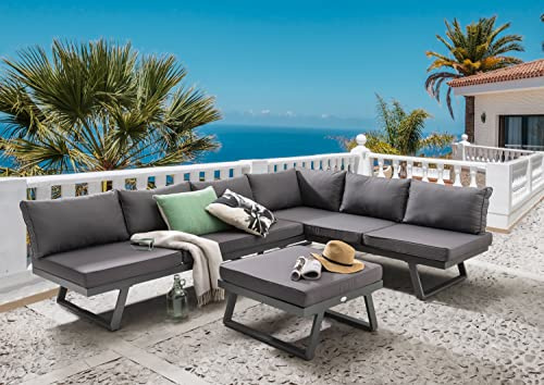 Destiny Loungegruppe Manhattan, Hocker/Tisch 70x70cm vielseitig aufstellbar