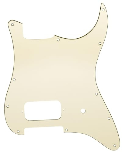 Musiclily Pro 11 Löcher 1 Humbucker ST Schlagbrett 3-lagig Crème | für Fender USA/Mexico Tom Delonge Strat Style E-Gitarre