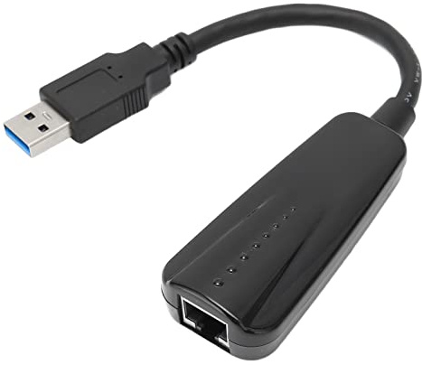 Adaptador USB 3.0 a Ethernet, Concentrador USB 3.0 10/100/1000M con Adaptador de Red RJ45 LAN ABS Plug and Play Compatible para Windows para Linux para OS X