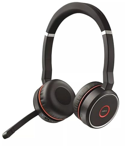 Jabra Evolve 75 SE - Micro-Casque stéréo Bluetooth sans Fil - Micro à réduction de Bruit et réduction de Bruit Active - Certifié Google Meet & Zoom, Fonctionne avec Les principales Plateformes - Noir
