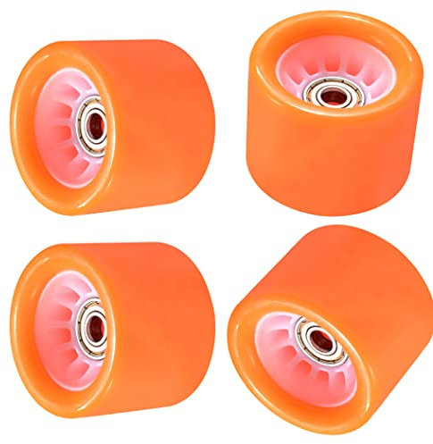 TGHY Skateboard Wheels 4 Skate Wheels with Bearings 60mm Longboard Wheels Cruiser Wheels Street Roller Skate Wheels Quad Skateboard Wheels 60X45mm 90A, Orange