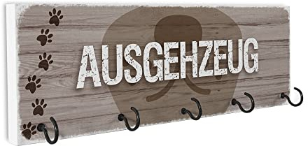 Interluxe Leinengarderobe - Ausgehzeug - Gassi Hundegarderobe Wandhaken Hundezubehör Hundeleine