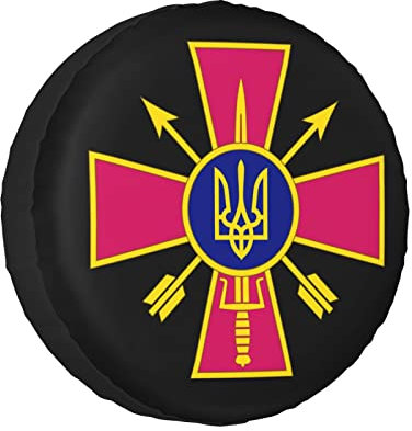 452 Reifentasche Emblem Der Spezialeinheiten Der Ukraine Universal Ersatzradabdeckungen Wasserdicht Reifentaschen Für SUV,Fahrzeuge,Auto 17 inch