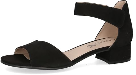 CAPRICE Damer 9-28212-42 sandal med klack, Svart mocka, 40 EU