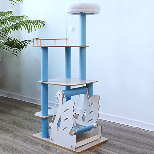 DOOKAA wandkratzbaum deckenhoher kratzbaum Kratzbaum Kratzbaum | Kletterbaum mit Hängematte, Sisalstange, stabil und übergroß, Unterschlupf, Spielball