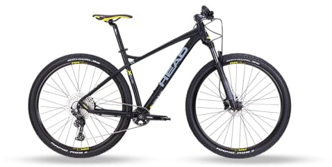 HEAD Unisex - Adulti X-Rubi 3.0 Mountain Bike Nero Opaco Giallo 44