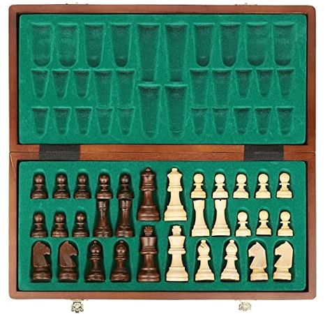 RUTAVM Schach Schach Brettspiel Schachspiel Aus Holz, 15 x 15 Schachspiel Schachspiele Tragbar Faltbar Tischspiel