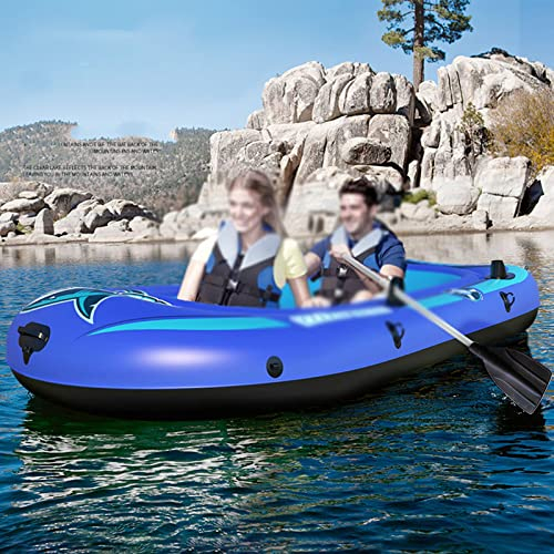 NOALED Aufblasbares Kajak, aufblasbares Ruder-Luftboot, aufblasbares Marineboot, eine Person, Einzelmann, Luft-Schlauchboot, langlebiges PVC-Material, treibendes Angel-Luftboot, verdickt