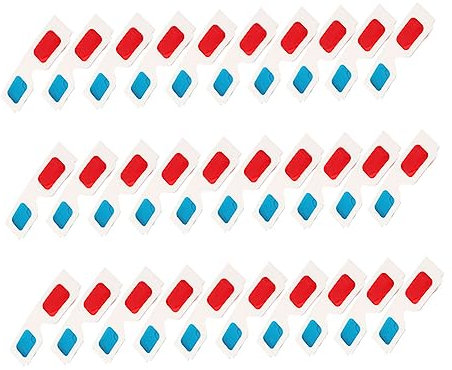 Uonlytech 30 Stück Einweg 3D-Brillen aus Pappe für Erwachsene und Kinder Rot Blau Anaglyph Filmbrille Kino Vr Spiele Zubehör