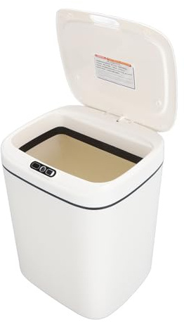 Poubelle électrique, Facile à Nettoyer, Alimentée par Batterie, anti-odeur. Poubelle Automatique dans la Salle de Bain pour le Salon (12L)