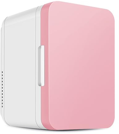 GIZNXBA Mini Frigo De Chambre Rose Mini Réfrigérateur De Chambre 6l Petit Frigo Cosmetique avec Compartiments, Réfrigérateur Compact À Une Porte pour Voiture, Soins De La Peau(Color:/Pink,Size:110V)