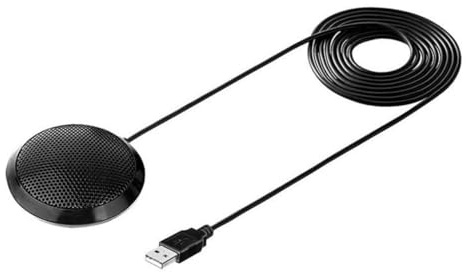 BESTonZON USB Kondensatormikrofon Rund Für Konferenzgespräche USB Mikrofon Kompatibel Mit Pc Laptop Hochwertiger Klang Ohne Treiber Plug Play Für Online Meetings Und Streaming