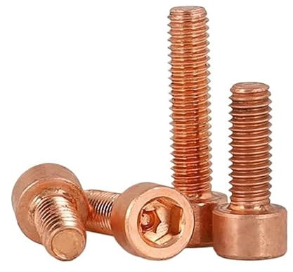 1pc Cuivre Pur Cu Allen Boulon Vis À Tête Cylindrique À Six Pans Creux M2 M2.5 M3 M4 M5 M6 M8(M2 10pcs,8mm)