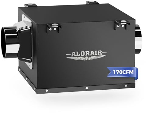 ALORAIR 4 Inch Inline Bathroom Exhaust Fan – Ultra Quiet 170 CFM Ventilation Fan for Bathroom, Attic, Kitchen, Garage, Laundry Room – Durable, Easy to Install, Powerful Airflow