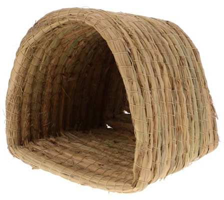 CIYODO Cama De Paja Tejida para Mascotas Nido De s Casa para Hámsters y Chinchillas para Pequeñas Aves y Roedores Paja Natural