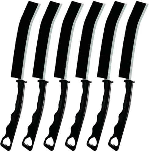 HKaizen Cepillo Limpieza hogar (Pack 6) – Ideal para Limpiar Juntas y Azulejos; cerdas duras de PVC Resistentes; Mango Antideslizante; Limpieza Profunda en baño y Cocina