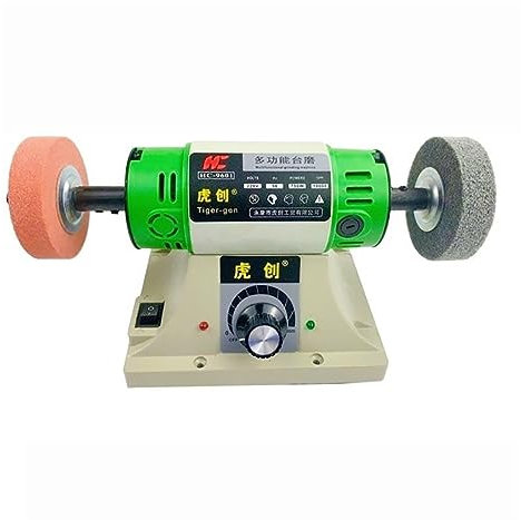 Smerigliatrice da banco Lucidatrice da banco elettrica Rettificatrice for gioielli Gemma Smerigliatrice for roccia Lucidatrice for tornio da tavolo Velocità regolabile 0-10000 RPM 750 W Lucidatrice pe