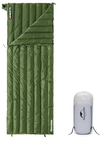 Naturehike Sacco a pelo in piuma, ultraleggero, compatto e portatile, 650 FP, 3 stagioni, con ingombro ridotto, per uscitoor e campeggio