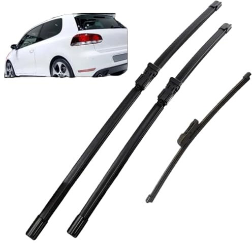 PKFNKJ Auto Scheibenwischer Für VW Golf 6 Schrägheck 2009–2012,24+19+11, Front Heckscheibenwischerflügeltür Wischerblatt