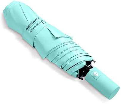 BAODINI Small UV Protection Travel Automatic Umbrella Compact for Rain and Sun UPF 50+ Windproof Portable 42 inch Umbrella for Women and Men