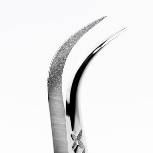 Pinze per ciglia curve rotonde – L2 / acciaio inossidabile giapponese qualità premium/pinza volume RASTELLI