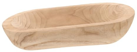 UKCOCO Cuenco Decorativo De Madera Rústica para Mesa y Centro De Hogar Tazón Artesanal Seguro para Velas y Frutas Diseño Único Artesanal para Decoración Acogedora