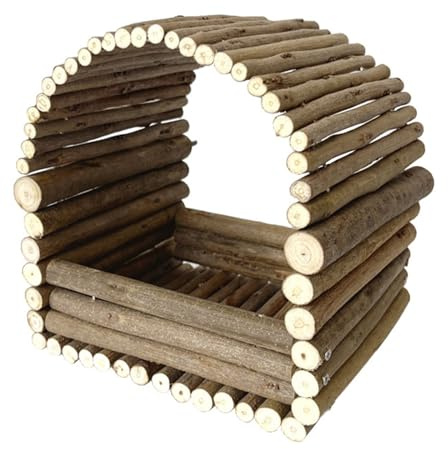 Bois Petites Maisons Lapins Habitat Arqué Protection de la Maison en Bois pour Lapin Intérieur Adulte Animal Domestique Habitat Durabilité Animal de Compagnie