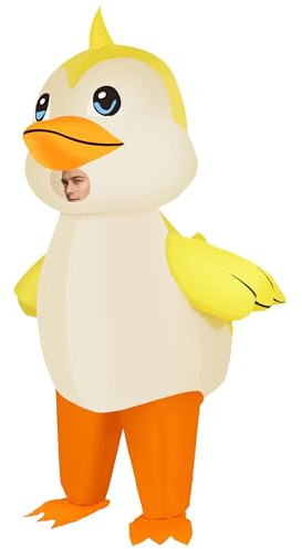 RHYTHMARTS Aufblasbares Enten-Kostüm, aufblasbares Halloween-Kostüm, Erwachsenenkostüm, aufblasbares Enten-Kostüm, Verkleidung für Erwachsene