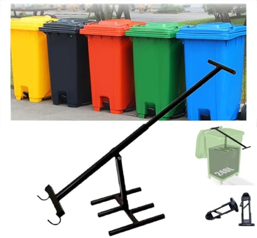 JXYQ Wastemate bin compactor trash smasher Touchless Portable Waste Recycling Hand Tool 120L-660L Wheelie Bins Iron Compacting Trash Can with Adjustable Handle for Kitchen and Garden,Restaurant