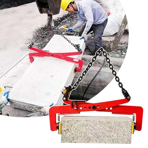 Stone Lifting Clamps Heavy Duty Adjustable Scissor Lifter Clamp for Handling Transporting Concrete Blocks，Heavy-Duty Granite Slab Lifting Clamp Pliers - Adjustable Jaw Stone Handling Tool fo