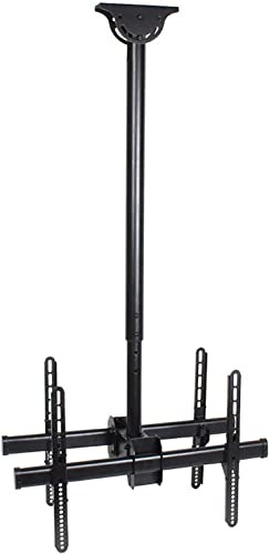 WQPMNYG TV Stand TV Unit, Dual Screen Ceiling TV Mount Bracket, Fits 32-70 Inch LCD Flat Screen And Curved TVs, Max VESA 600x400mm, Easy To Assemble TV Mount TV Stand