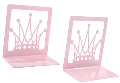 Kronen-Buchstützen Prinzessin Buchhalter Metall Studie CD Halter Modern Dekorativer Buch-Organizer für Büro Bibliothek Zuhause