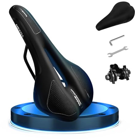 Fahrradsattel Herren & Damen Bequem Weich – 2026 Ergonomischer Fahrrad Sattel mit Optimierter Druckverteilung und Memory Foam, Sportlicher Sattel für MTB, Rennrad und Intensive Radfahrten