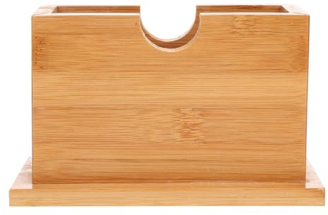 OSOLADY Boîte à Mouchoirs en Bambou Simple et Pratique, Design Amovible, Rangement pour Serviettes de Table, pour Chambre ou Hôtel, Style Artistique Unique