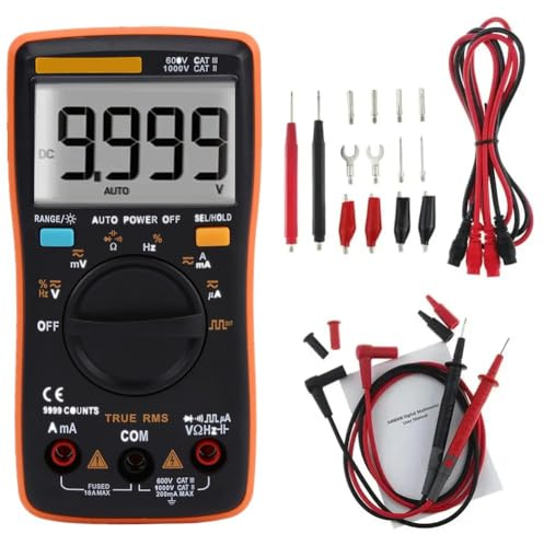 ANENG AN8008 Digital multimeter sann spänning AC DC-spänning amperemeter ström ohm meter testare dioder transistorer temperatur röd